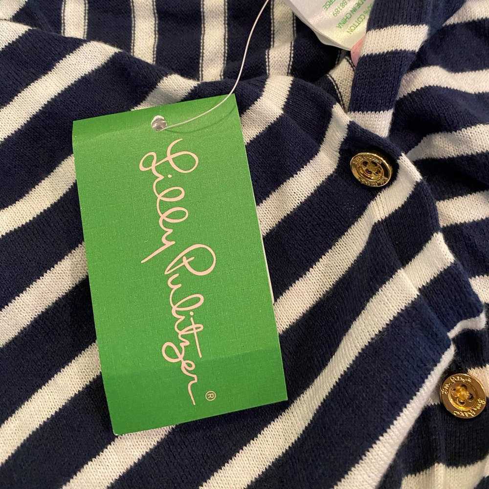 Lily navy an white stripe wrap